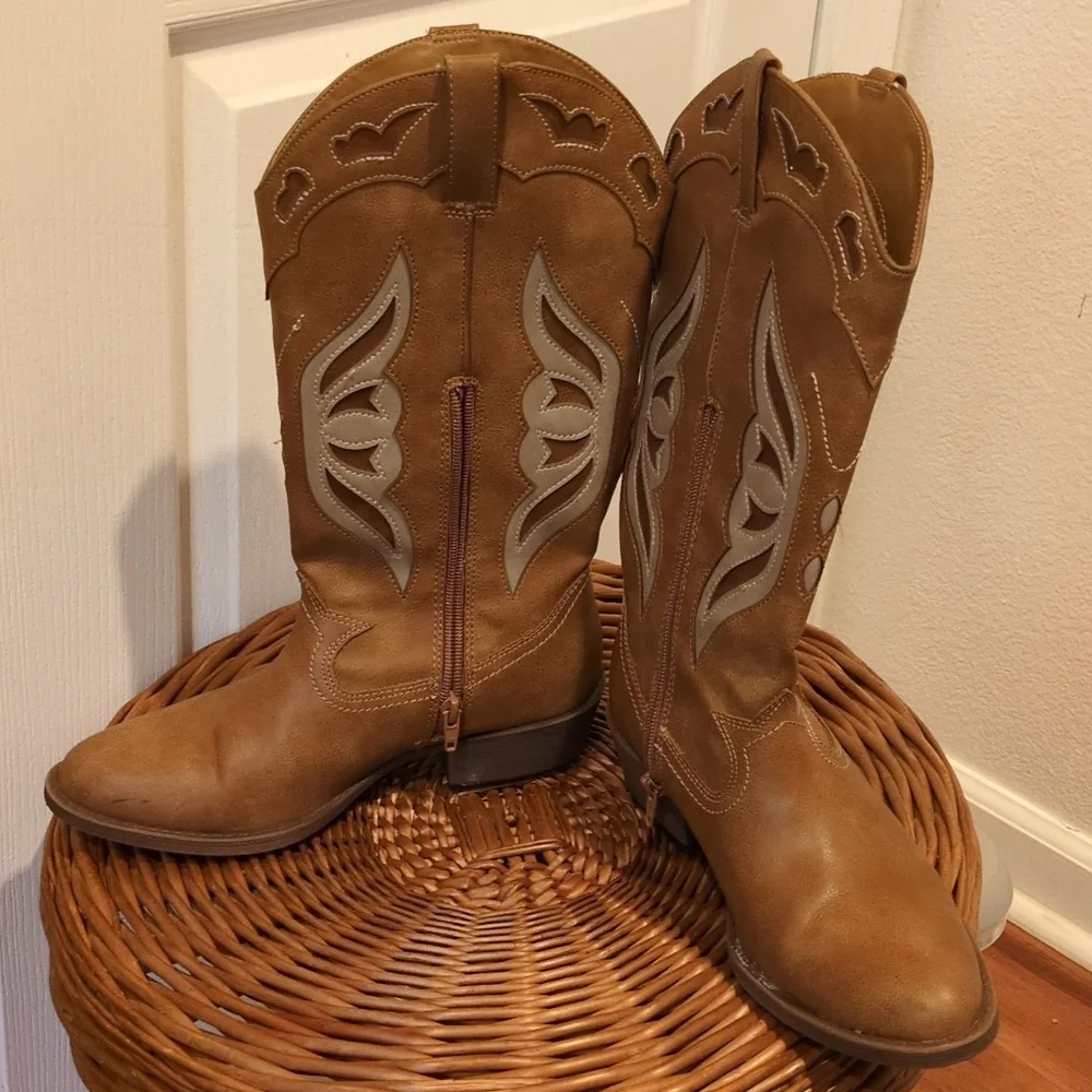 Madden NYC Brown Western Festival Cowboy Boot Womens 7 - Picture 6 of 9